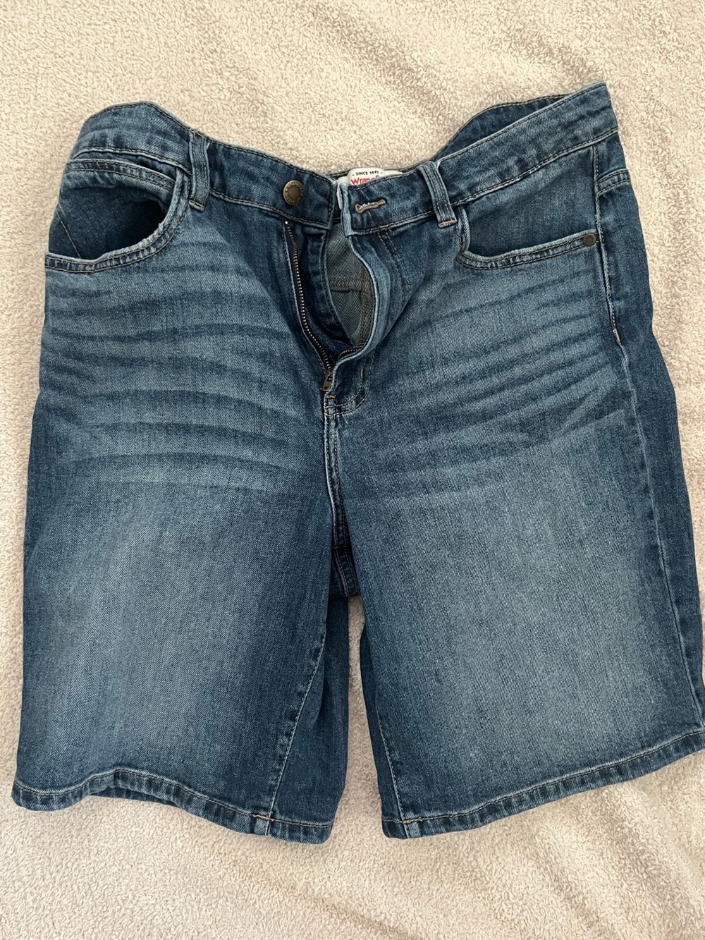 Wrangler Womens Blue Denim Jean Shorts